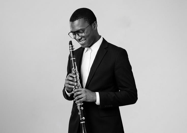 Christian Mina con su clarinete